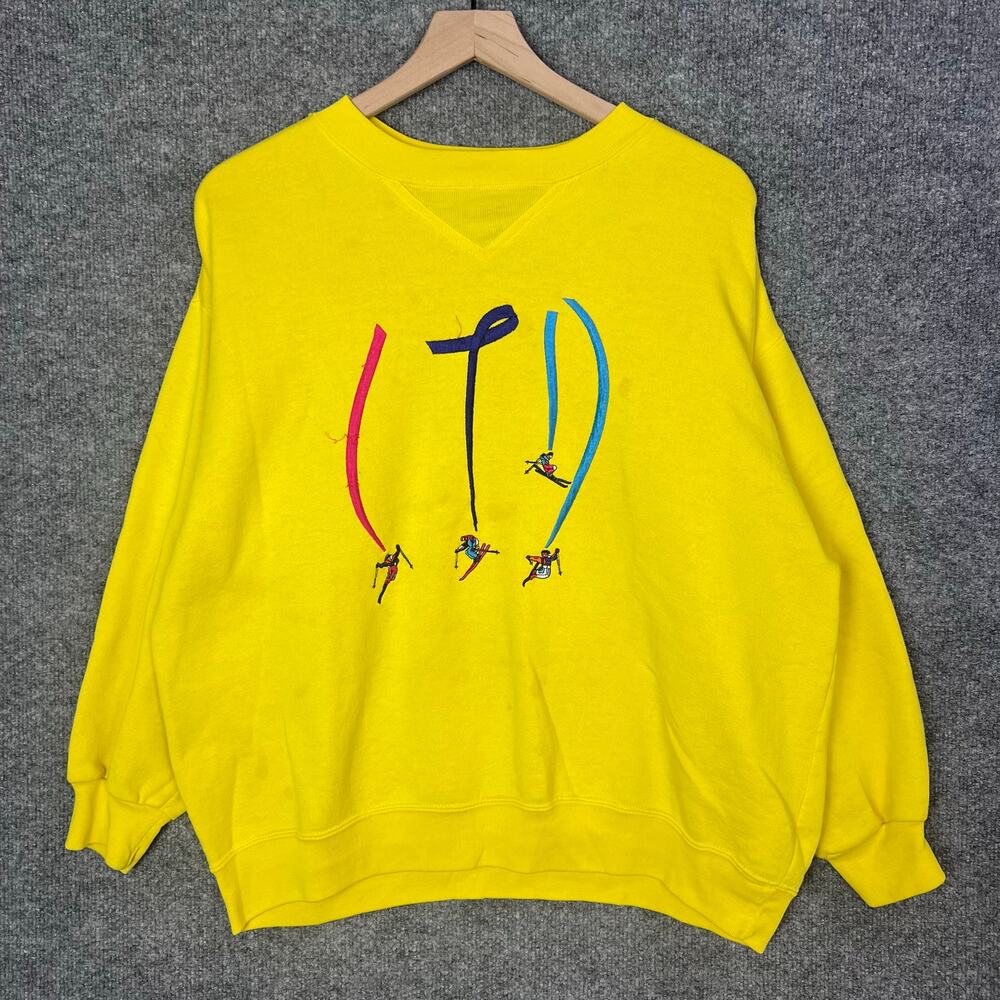 Vintage 90s Limited Too Ski Pullover‎ Sweatshirt Size 16  LTD Ski Embroidered